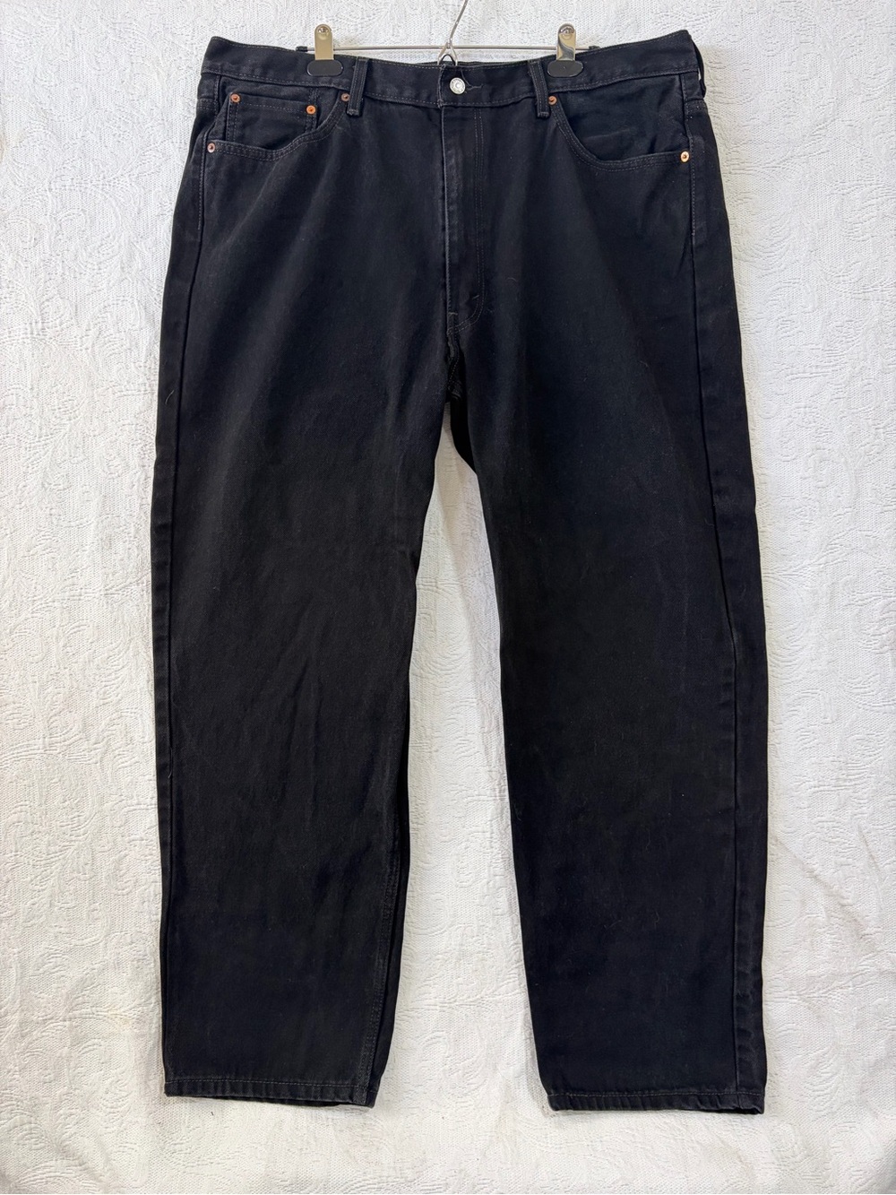 Vintage Y2K Levi’s Men’s 550 Relaxed Fit Black Denim Jeans W44 L32